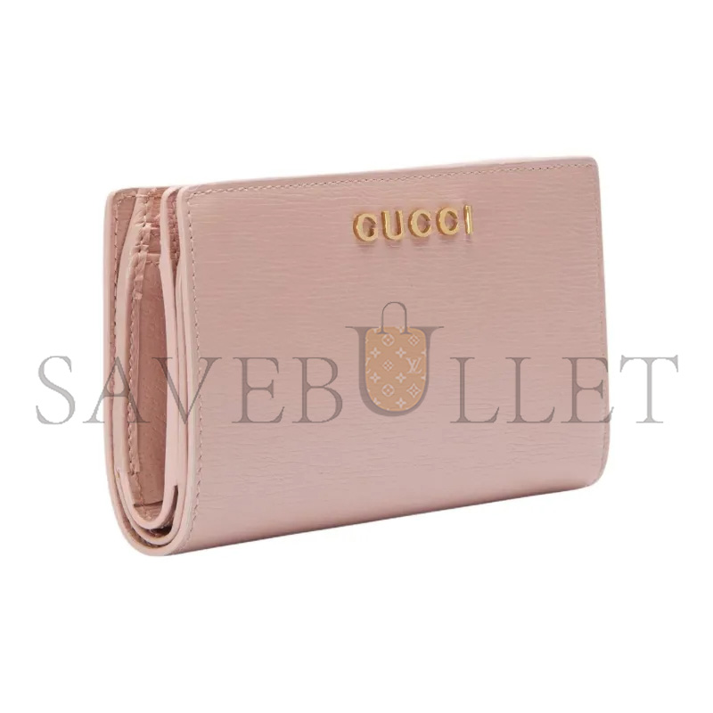 GUCCI CARD CASE WALLET WITH GUCCI SCRIPT 772640 (18.5*14*3cm)